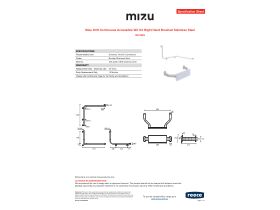 Specification Sheet - Mizu Drift Continuous Accessible WC Kit Right Hand Brushed Stainless Steel