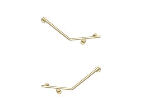 Mizu Drift 40 Degree Ambulant WC Left Hand & Right Hand Pair Brushed Brass