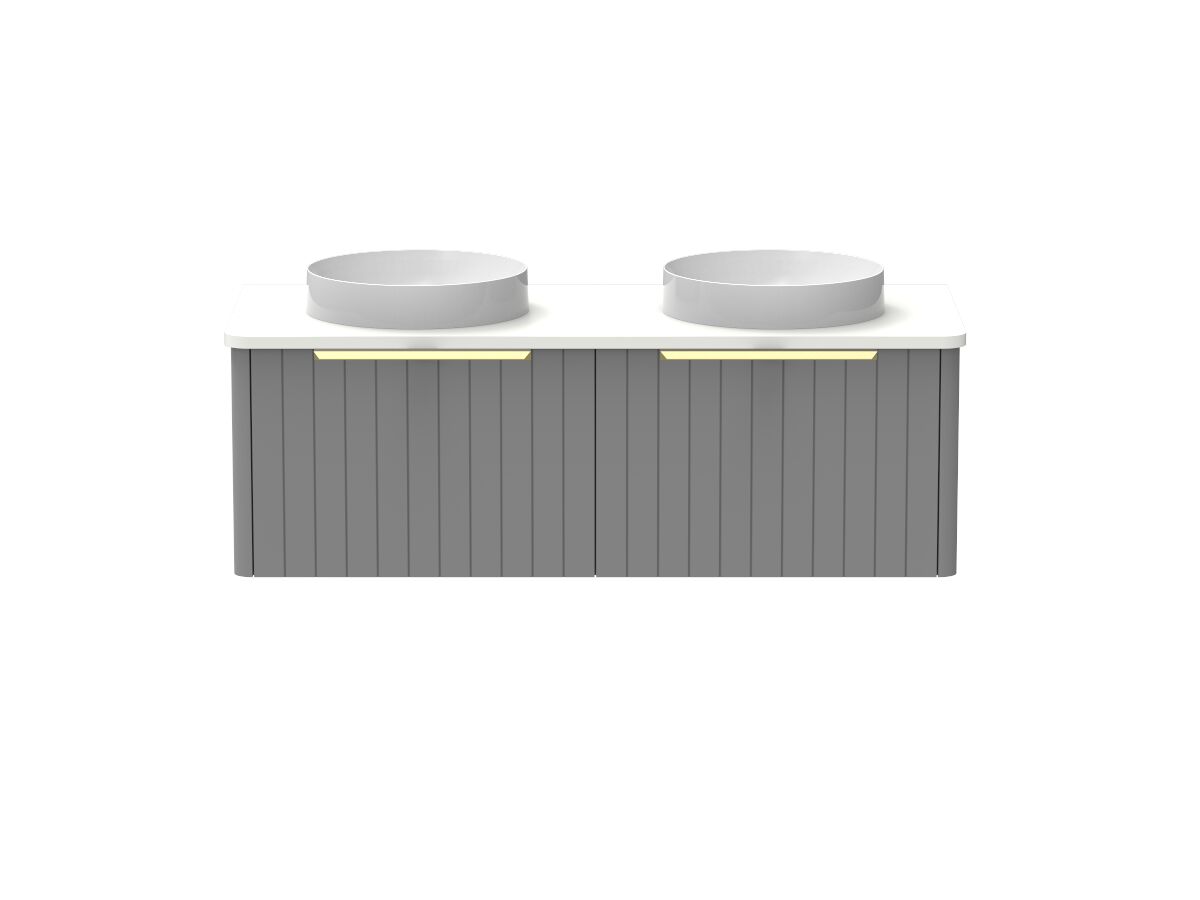 Kado Neue All-Drawer 1200 Double Bowl Wall Hung Friday Quartz