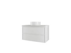 Kado Aspect Wall Hung Vanity Unit 900mm 2 Drawer Corian 50mm Top