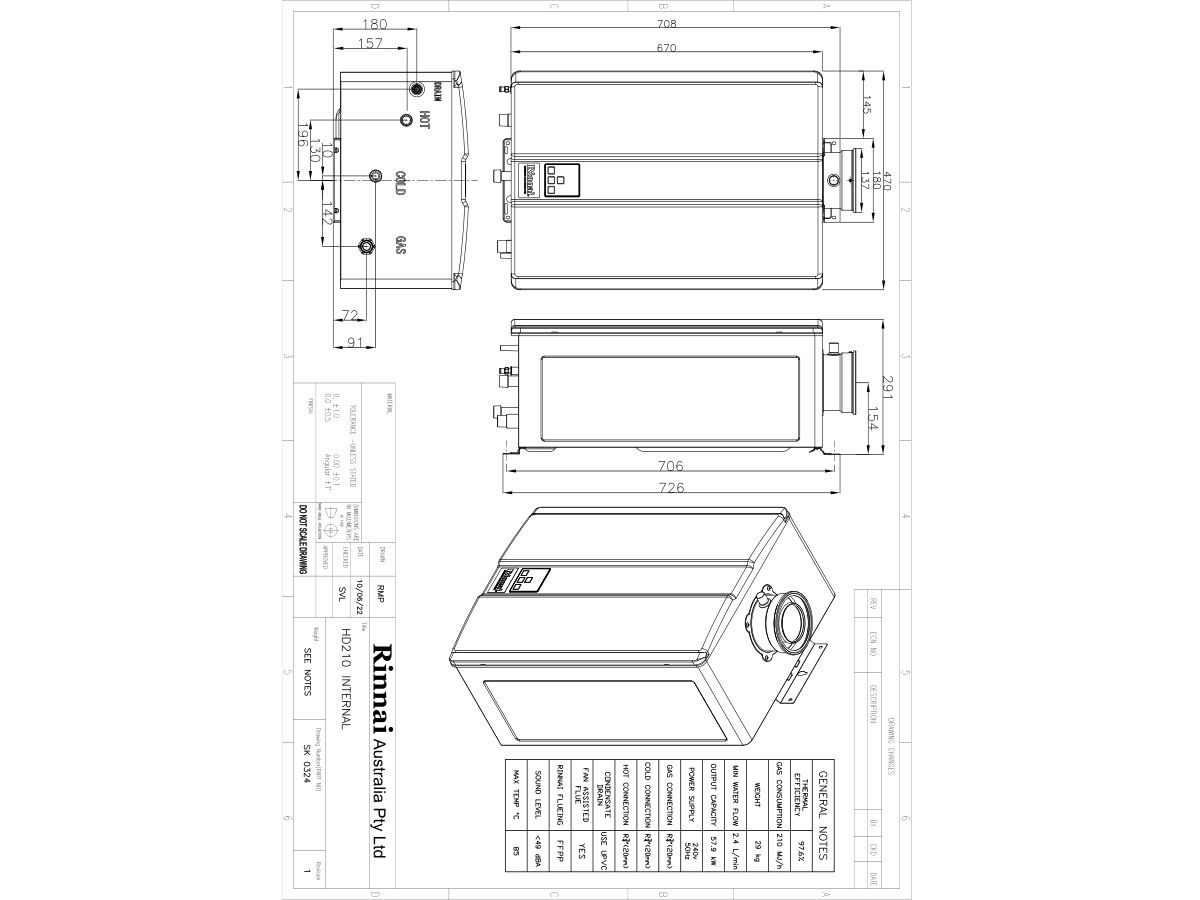 Rinnai Heavy Duty Continuous Flow HD210i