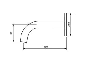 Milli Exo Wall Bath Outlet Only 150mm