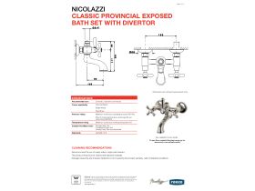 Technical Guide - Classic Provincial Exposed Bath Set with Diverter Chrome