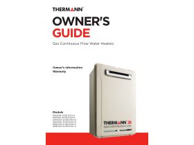 User Manual - Thermann Gas Continuous Flow Water Heaters