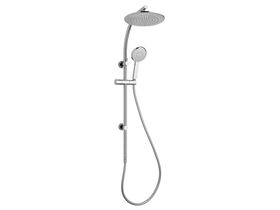Nikles Curve Twin Rail Shower - Pearl 120 Handpiece, Pearl 250 Showerhead Chrome (3 Star)