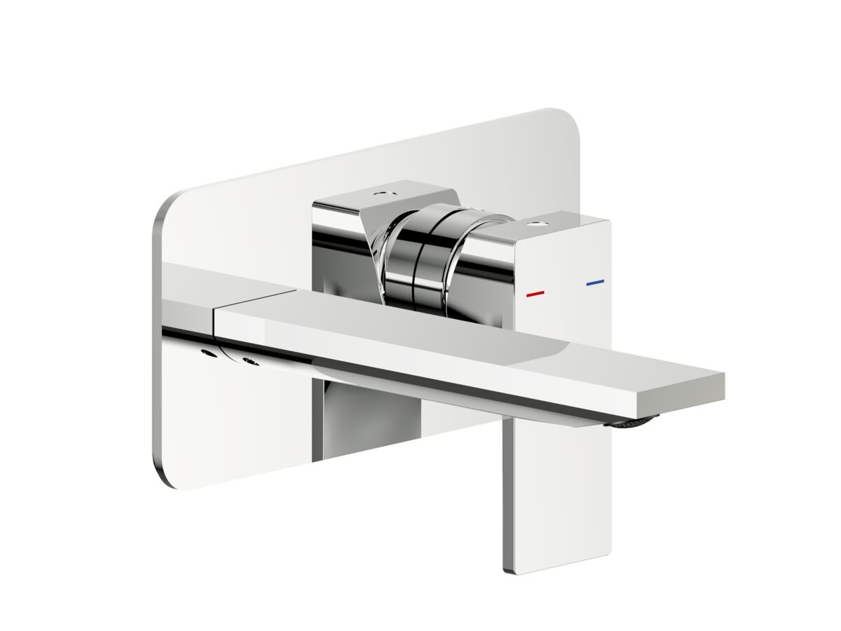 Milli Zato Basin Wall Mixer Set Chrome