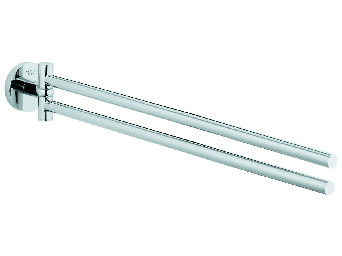 GROHE Essentials Accessories Adjustable Towel Rail Chrome from Reece