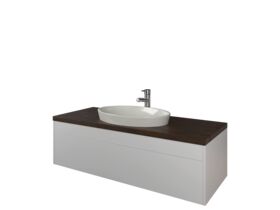 Acqua 1200mm Wall Hung Vanity Unit American Walnut Top