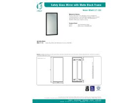 Specification Sheet - Matte Black Framed Mirror to AS1428.1
