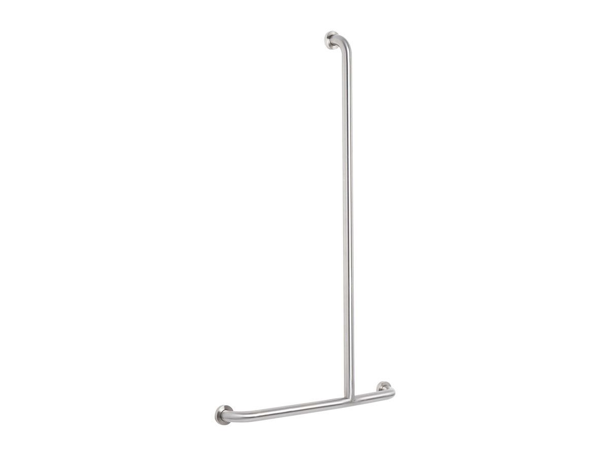 Mobi Grab Rail Invert "T"" Right Hand 1100mm x 600mm Polished Stainless Steel"