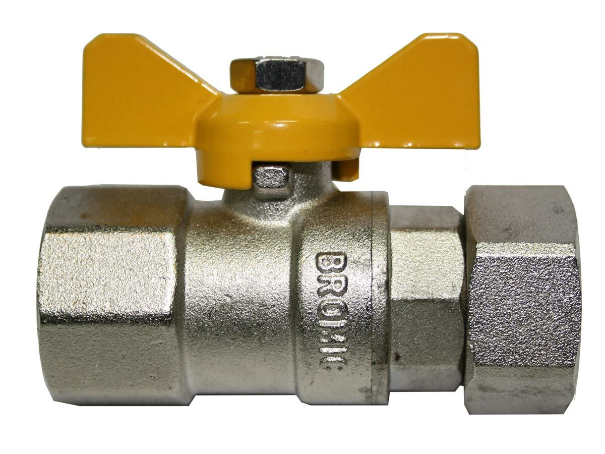 Gas Ball Valve Short Handle Swivel (Female x Female) 20mm from Reece