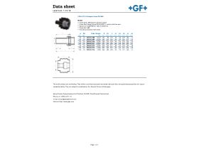 Specification Sheet - Cool-Fit 4.0 Adaptor Union
