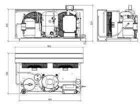Tecumseh EVO Condensing Unit 2.5hp R404 LBP EPCL2511Z-1 Phase