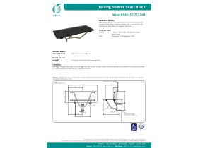 Specification Sheet - Folding Shower Seat AS1428.1 Matte Black