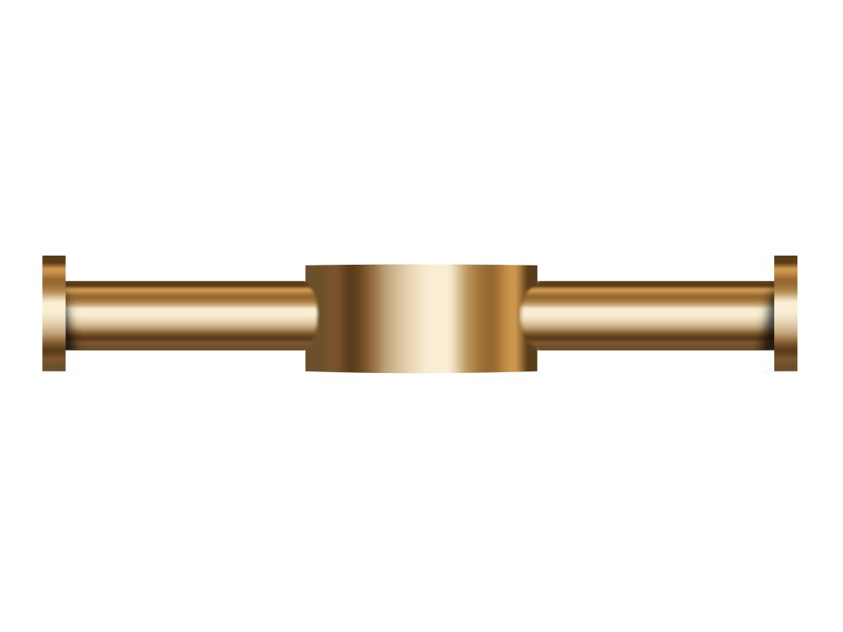 Milli Pure Vertical Heated Towel Rail Robe Hook Brushed Brass Gold