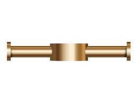 Milli Mood Edit Vertical Heated Towel Rail Robe Hook Brushed Brass Gold