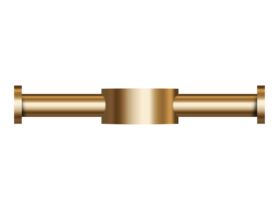 Milli Pure Vertical Heated Towel Rail Robe Hook Brushed Brass Gold