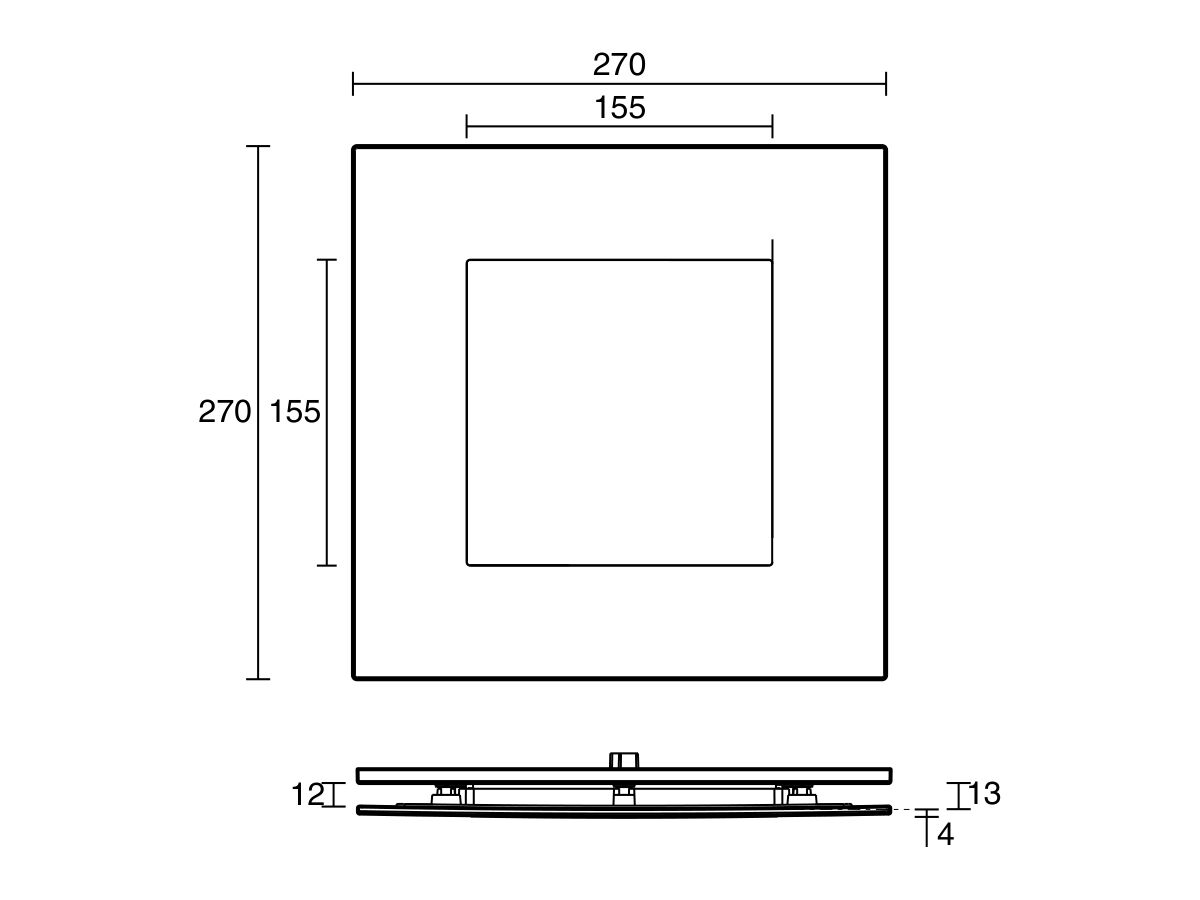 Kado Lux HiFlow LED Inline Exhaust System Square Matte White from Reece