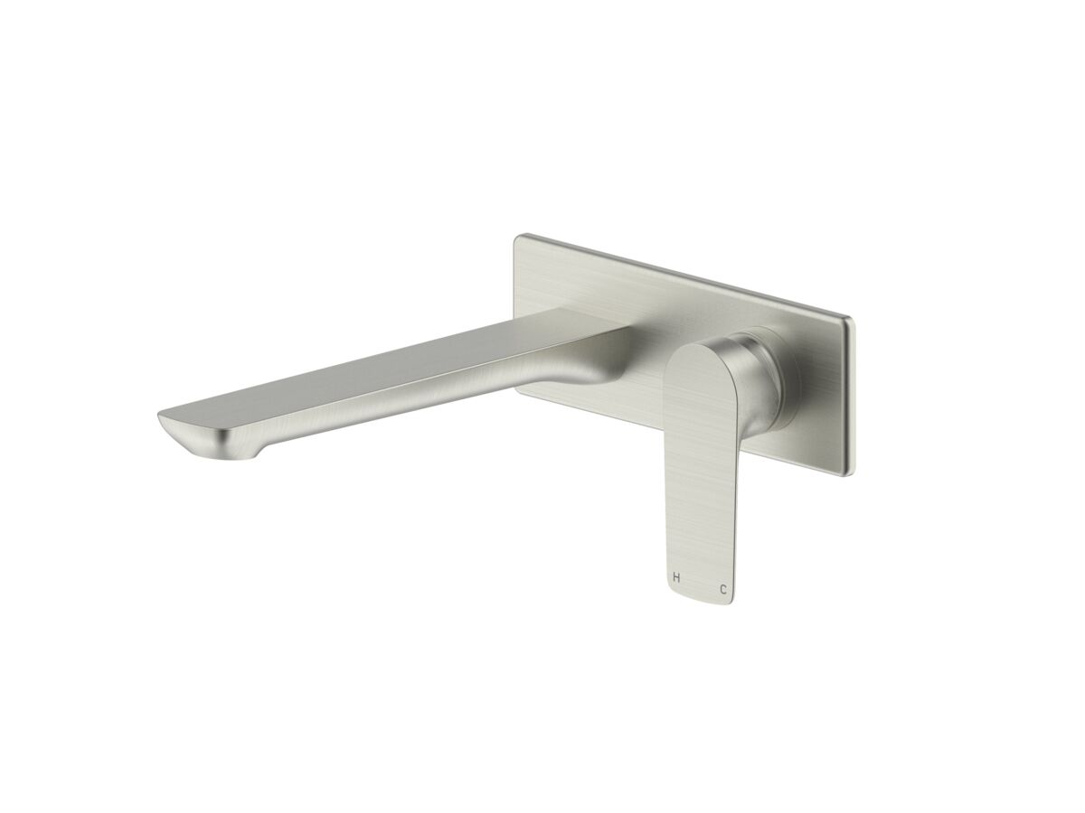 Milli Trace Wall Bath Mixer Set Brushed Nickel from Reece