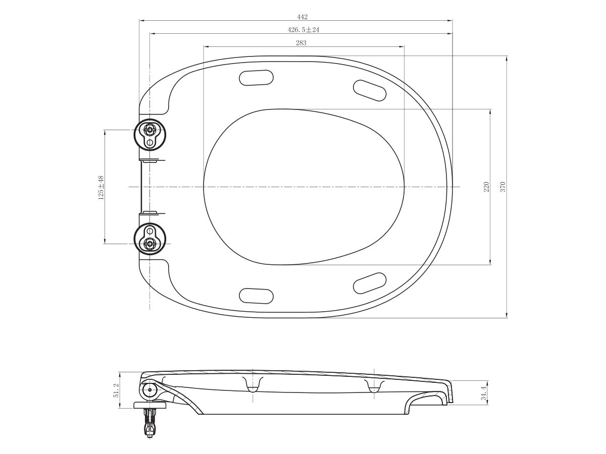American Standard Concept Soft Close Quick Release Toilet Seat White