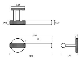 Technical Drawing - Milli Marq Edit Toilet Roll Holder