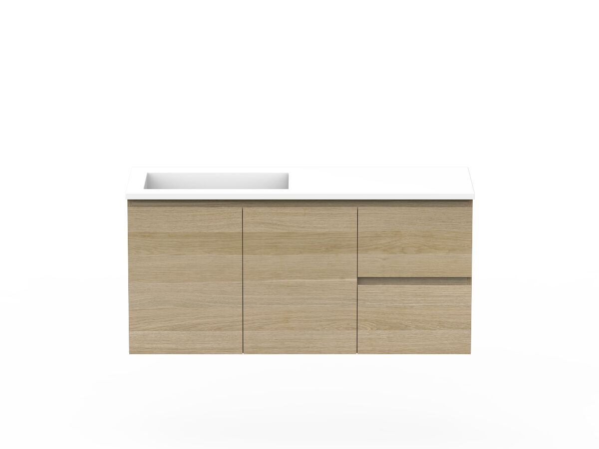 Posh Domaine Plus 1200mm Wall Hung Vanity Unit Conventional Single Bowl