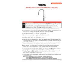 Installation Instructions - Mizu Drift Pull Out Gooseneck Sink Mixer Curve 2 Function (5 Star)