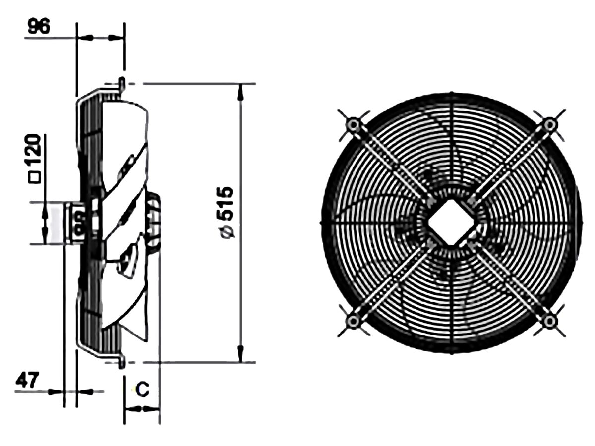 SolerPalau Fan 450mm 1Ph HRB/4-450/30BPN