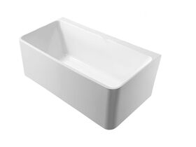 Mizu Soothe Back to Wall Freestanding Bath 1500 x 720mm White
