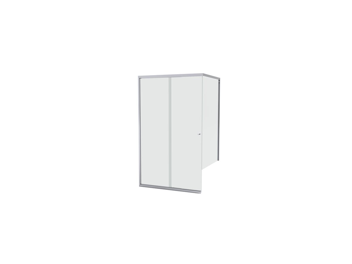 Creative Glass Semi-Frameless Front and Half-Return shower screen with sliding door