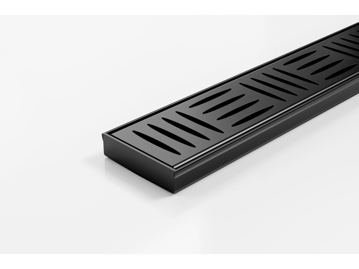 Kado Lux Oval Shower Channel Kit Matte Black