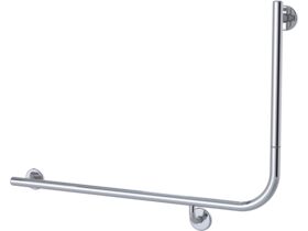 Mizu Drift 935mm x 600mm x 90 Degree Accessible Toilet Grab Rail Modular Left Hand Polished Stainless
