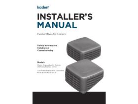 Installer's Manual - Kaden Evaporative Air Coolers