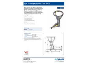 Specification Sheet - Enware Type 45 Upright Drink Fountain Lever Action