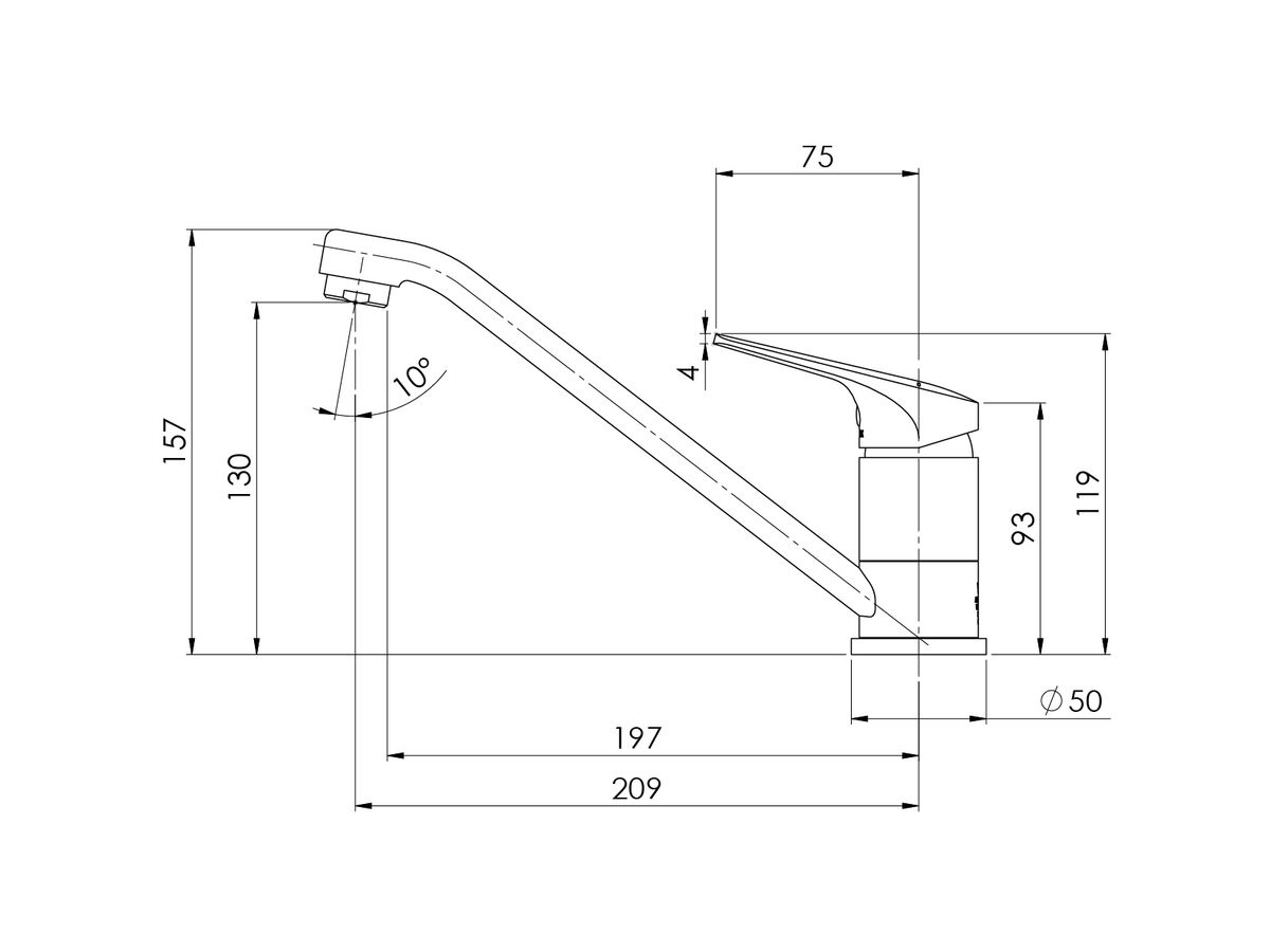 Phoenix Ivy MKII Swivel Sink Mixer Chrome