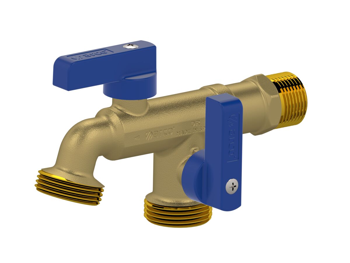 Arco Double Grifo Tap with Non Return Valve Male 20mm Lead Free