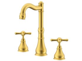 Milli Voir English Basin Set Cross Handle Brushed Gold (4 Star)