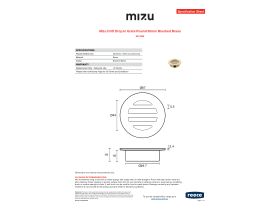 Specification Sheet - Mizu Drift Drop In Grate Round 50mm Brushed Brass