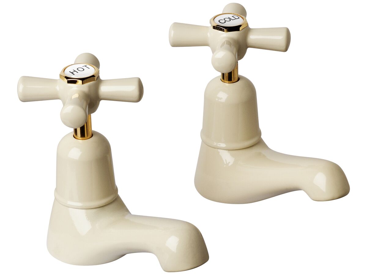 Posh Bristol Pillar Taps Ivory/Gold (3 Star) from Reece