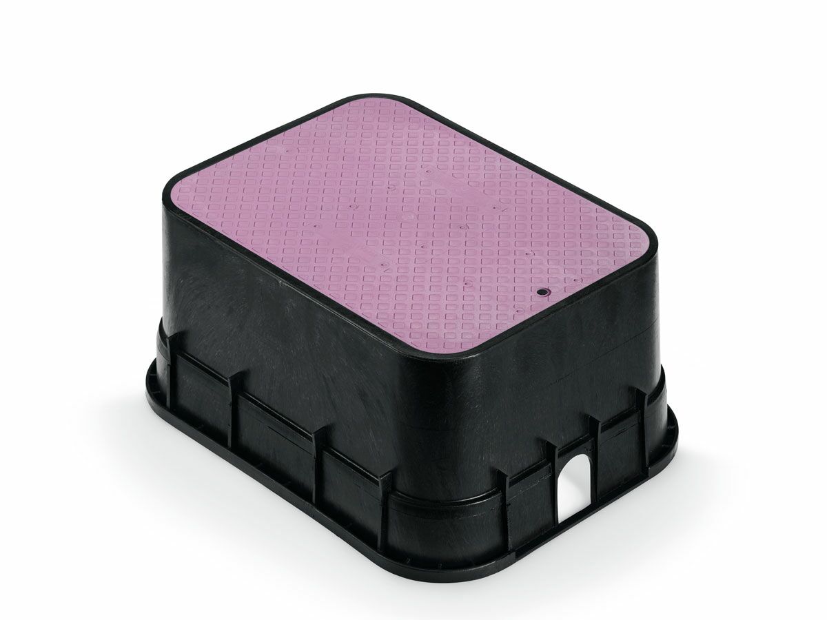 Rain Bird Jumbo Valve Box with Purple Lid 12""