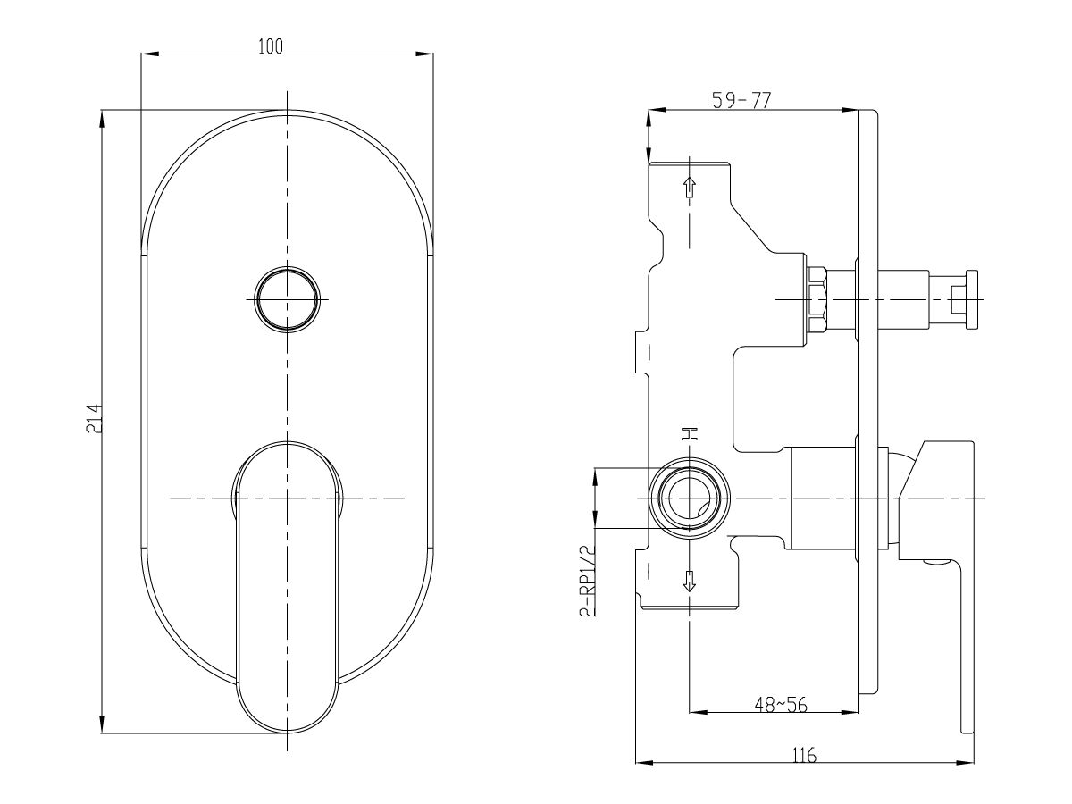Mizu Soothe Shower Mixer Tap with Diverter Chrome from Reece