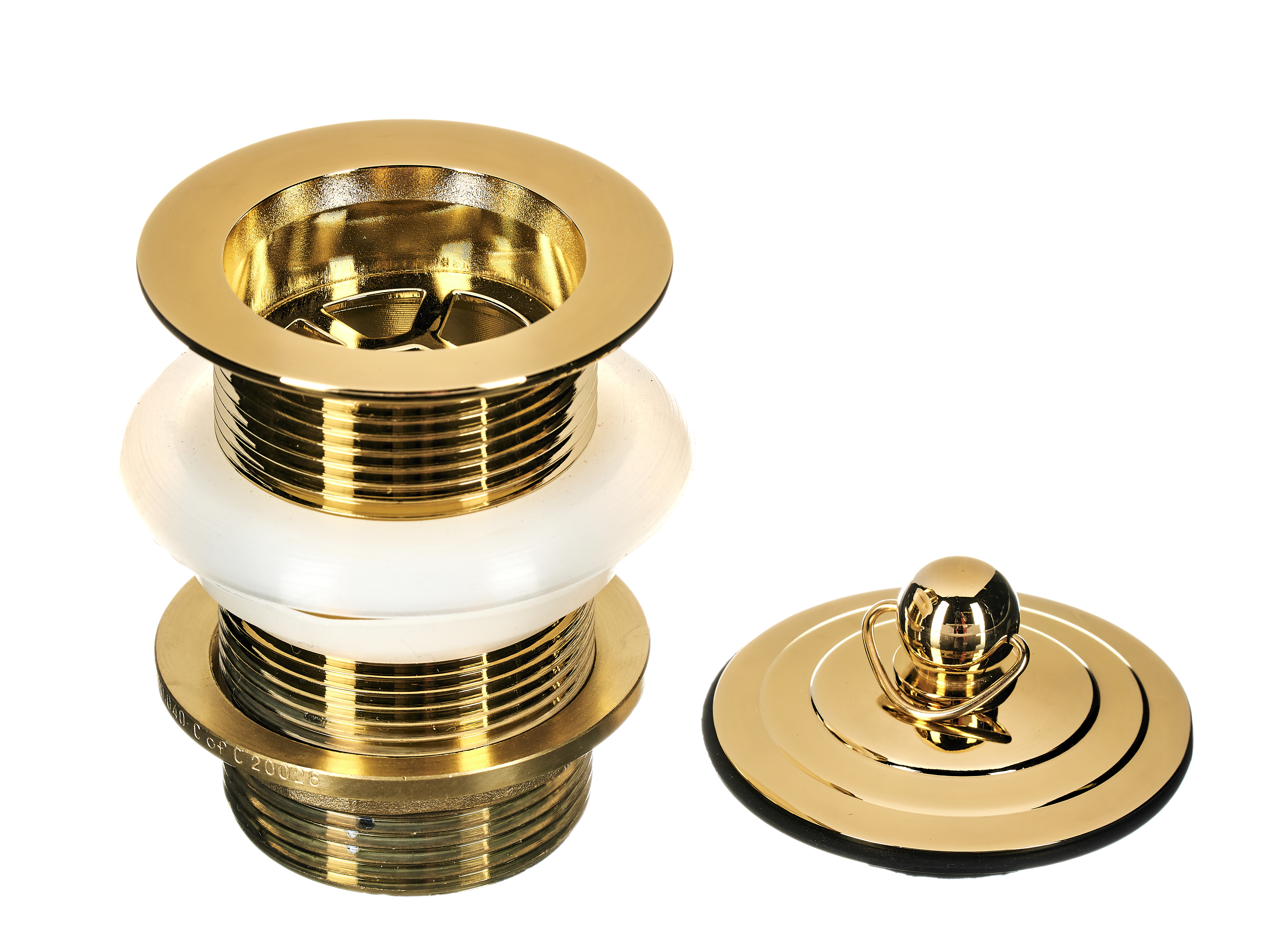 Mizu Drift 40mm Traditional Plug and Waste No Overflow Polish Brass