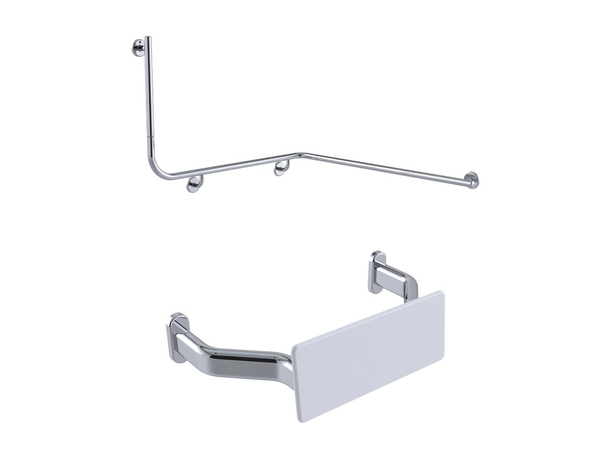 Mizu Drift Continuous Accessible WC Kit Right Hand Polished Stainless Steel