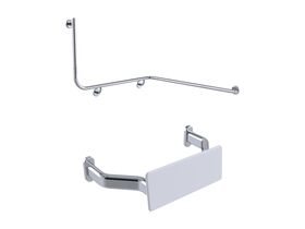 Mizu Drift Continuous Accessible WC Kit Right Hand Polished Stainless Steel
