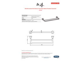 Specification Sheet - Milli Monument Edit Double Towel Rail 900mm Brushed Gunmetal