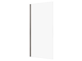 Hero - Kado Lux Frameless Rectangular Panel with Wall Channel Clear Glass 1000mm Brushed Gunmetal