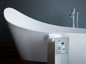 Laufen Palomba Solid Surface Freestanding Bath Overflow 1800 White
