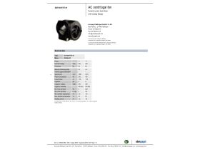 Specification Sheet - EBM AC Blower Dual Inlet 146mm 230V