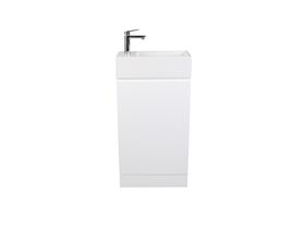 Posh Solus Powder Room Floor Cabinet Only White