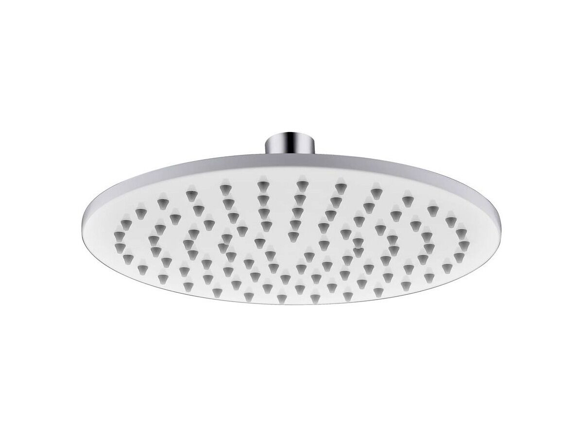 Mizu Drift Brass Overhead Shower 200mm White (3 Star)
